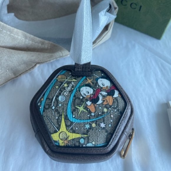 GUCCI GG Disney X Donald Duck Zip Around Marmont Brown Italy Authentic NEW - Picture 6 of 9